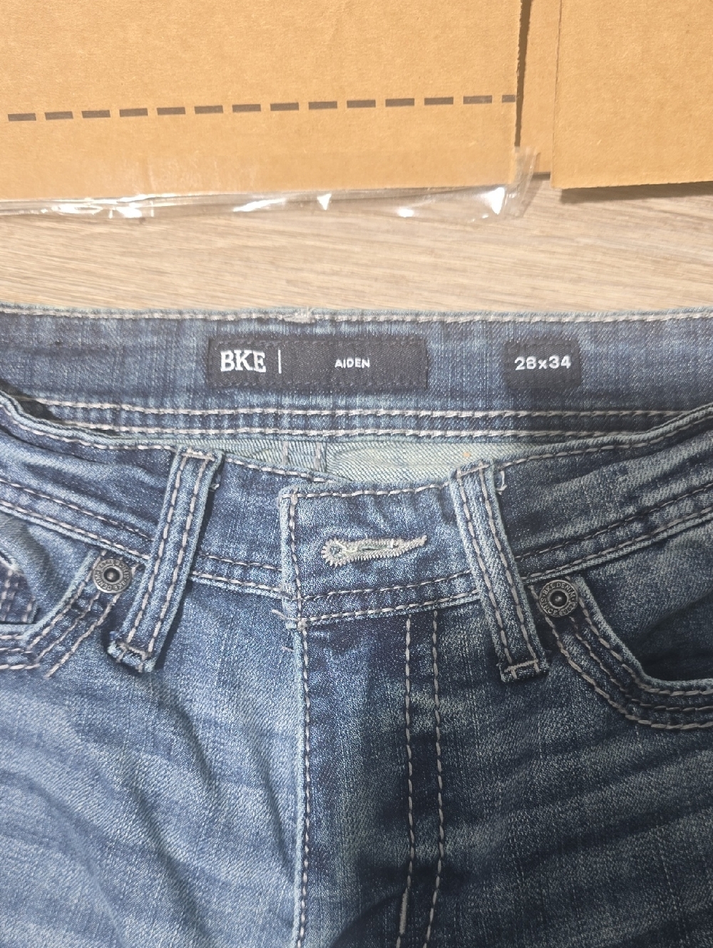 BKE Mens AIDEN Blue Flare Jeans 28X34 - Picture 2 of 8